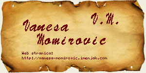 Vanesa Momirović vizit kartica